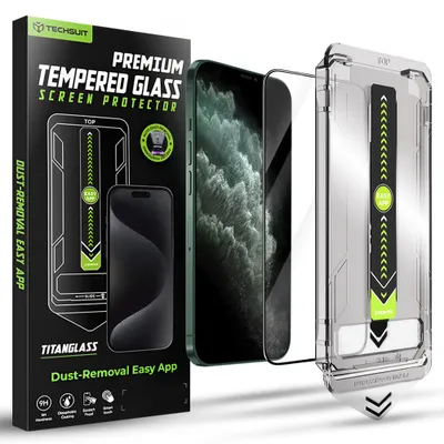 Obrázok produktu pre Techsuit – TitanGlass FullCover ochranné tvrdené sklo na iPhone XS Max / iPhone 11 Pro Max – čierne