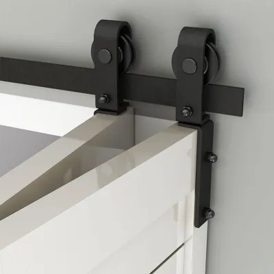 Immagine prodotto di Set completo di sistema scorrevole per porte, ideale per ottimizzare lo spazio, con una larghezza di 92 cm