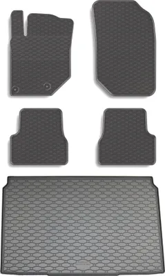 Produktbild von Gummi Fußmatten + Kofferraumwanne Set für Opel Corsa F, Bj. 7/2019-