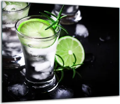 Produktbild von Herdabdeckplatten Glaskeramikkochfeld-Abdeckung Spritzschutz Glas 60x52cm Getränk