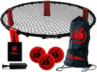 Imagen del producto de Kit deportivo para exteriores para 2-4 personas, que incluye una red de tenis mini, 3 pelotas, una bomba de inflado manual, una bolsa para la red, ideal para jóvenes y adultos