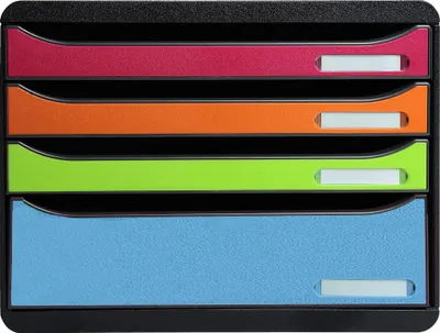 Image de Exacompta Module de classement Big Box Plus horizon 4 tiroirs Arlequin 315798D