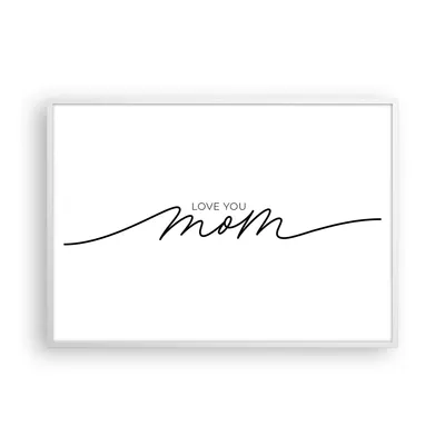 Produktbild von Gerahmtes Poster - Weißer Rahmen - Ich liebe dich Mama - 100x70 cm - Wand Bild - Wanddeko - Wandbilder - Kunstposter - Wandposter - Bilderrahmen - Bilder - Kunstdruck - P2WAA100x70-4794