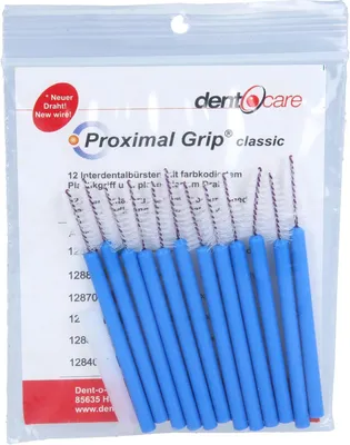 Immagine prodotto di Spazzolini interdentali conici, confezione da 12 pezzi, colore blu, per la pulizia degli spazi interdentali
