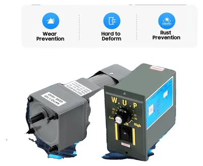Image de Moteur à engrenages, 90 W, 220 V, couple de 3,8 Nm, rendement IE 4, 164 mm x 90 mm x 74 mm