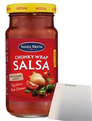 Produktbild von Santa Maria Dip Chunky Salsa Medium (220g Glas) + usy Block