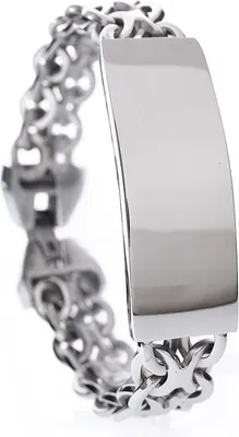 Produktbild von Karisma Edelstahl Heavy 78 Gramm Armband Platte Ideal Zum Eingravieren Hochglänzend - SB 8733