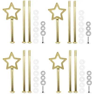 Produktbild von Set aus 4 Etagere-Stangen für Hochzeitstorten in Gold