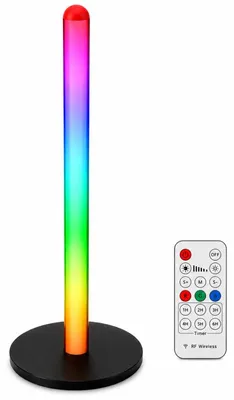 Obrázok produktu pre LED stojacia lampa, 50 cm, s diaľkovým ovládaním, čierna, USB, 7 farieb