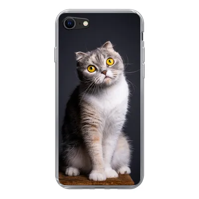 Produktbild von MuchoWow® Handyhülle Schutzhülle Hülle für iPhone SE 2020 Katze - Augen - Licht Silikon Softcase Handy Hülle