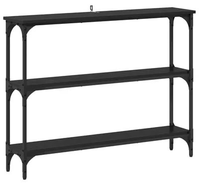 Zdjęcie produktu dla Konsola Czarny dąb 100 x 22,5 x 75 cm Materiał drewnopochodny