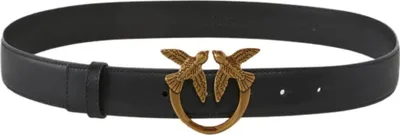 Produktbild von PINKO Leder Gürtel Love Berry H3 Belt W80 Black - Antique Gold schwarz