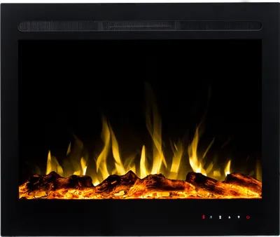 Zdjęcie produktu dla Kominek elektryczny AFLAMO Majestic 39 - realistyczny ogień - naścienny lub do zabudowy - 77x63x14 cm - dekoracyjny kominek elektryczny LED z funkcją grzania 750/1500 W