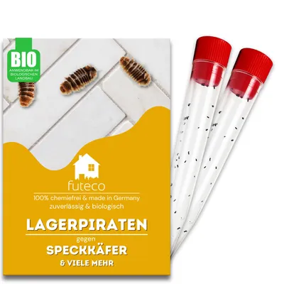 Produktbild von Speckkäfer & vieles mehr bekämpfen mit Lagerpiraten (60 Tiere in Kunststoffröhre) – für ca. 30 m²