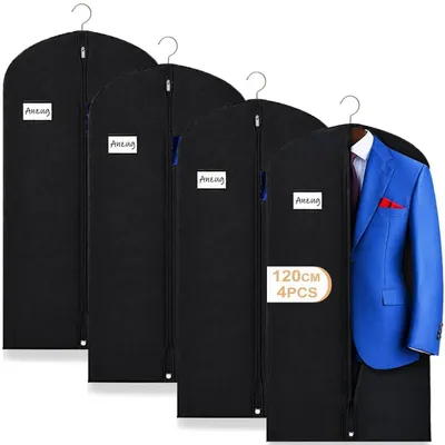 Obrázok produktu pre Obaly na oblečenie, dlhé 60 x 120 cm, 4 kusy, priedušné, odolné voči prachu