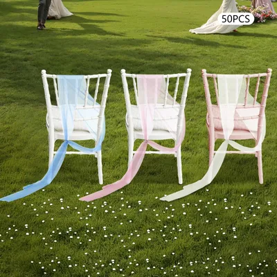 Produktbild von 50 Stück Transparente Sash Stuhldekoration 20x275cm