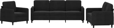 Produktbild von VidaXL 3201939, Schwarz, Schaum, Metall, Polyester, Polywood, Textil, 198 cm, 77 cm, 80 cm