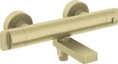 Produktbild von Wannenarmatur, thermostatisch - gebürstetes gold  Badewannenarmatur