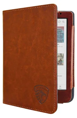 Image de Dutch Shield - Luxe Case Housse pour le Tolino Shine Ebook - Housse à rabat Ereader Housse de protection Cover Brown
