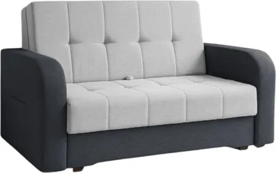 Obrázek produktu pro Dvoubarevná pohovka 136x85x100 cm – Šedá a tmavě šedá – S úložným prostorem a funkcí spaní – Automatický rozkládací mechanismus