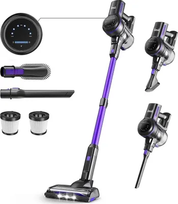 Obrázek produktu pro Bezdrátový tyčový vysavač – S7P – sací výkon 26 kPa – motor 265 W – doba provozu až 45 minut – filtr HEPA – LCD displej – 1,6 kg – fialový