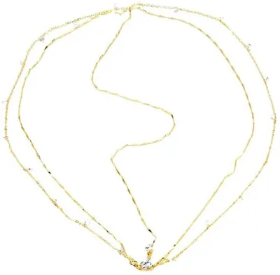 Image de Azomor : élégant collier doré pour les mariages et les occasions festives