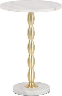 Image de Table d'appoint Home ESPRIT Blanc Or 41 x 41 x 57 cm