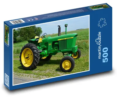 Obrázek produktu pro Puzzle 500 Zelený traktor na louce - martinpuzzle