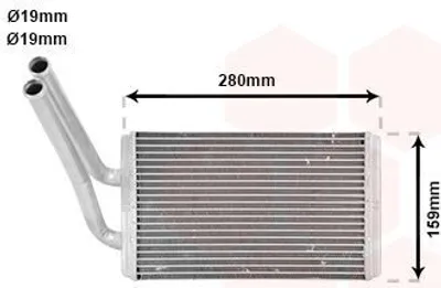Image de VAN WEZEL 37006570 : Échangeur de chaleur, chauffage intérieur, radiateur pour CHEVROLET CAPTIVA (C100, C140) et pour OPEL ANTARA