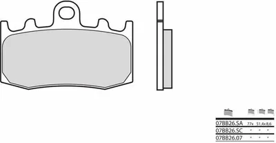 Image de BREMBO Street Plaquettes de frein en métal fritté - 07BB26SA