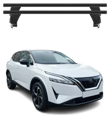 Productafbeelding van Menabo dakdrager basisdrager voor Nissan Qashqai III J12, modeljaren 2021- , aluminium, zwart, 2-delig, AI-gegenereerde afbeelding