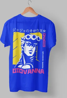 Produktbild von Pánska košeľa z organickej bavlny Anime JoJo's Bizarre Adventure Streetwear Giovanna