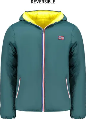 Produktbild von WENDBARE KAPUZENJACKE GRÜN/GELB MIT TASCHEN NORWAY 1963 : Größe - 2XL Größe: 2XL
