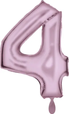 Immagine prodotto di Palloncino in foil numero 4 rosa scuro metallizzato - 83 cm
