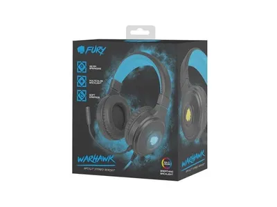 Obrázok produktu pre FURY NFU-1585, Kbel, Hranie, 15 - 25000 Hz, 210 g, Slchadl s mikrofnom, ierna, Modr