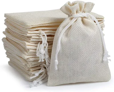 Obrázok produktu pre Balenie 30 ks jutových vrecúšok 13 x 18 cm, jutových vrecúšok so šnúrkou, ľanových vrecúšok, vrecúšok, malých darčekových vrecúšok na šperky, kutilstvo, remeslo, svadbu, párty, Vianoce