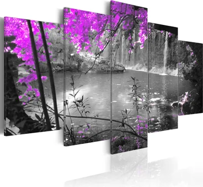 Produktbild von Leinwandbilder 200x100 cm c-A-0002-b-p Vlies Leinwandbild 5 tlg Kunstdruck modern Wandbilder XXL Wanddekoration Design Wand Bild LANDSCHAFT WASSER SEE NATUR