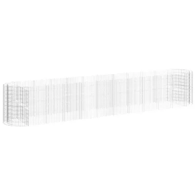 Obrázek produktu pro vidaXL Gabionové zvýšené lůžko z pozinkovaného železa 600x100x100 cm
