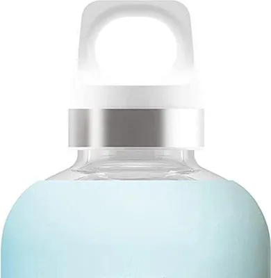 Produktbild von Famanu Trinkflasche 0,5l - Leckfrei, Hitzebeständig, Glas mit Silikonhülle