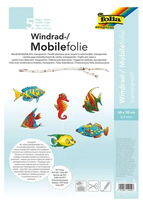Produktbild von folia 440500 - Mobilefolie, Windradfolie, PVC, transparent, 0,4 mm, 50 x 70 cm,