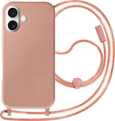 Produktbild von Avizar, Halbsteife Soft Touch Kettenhülle für Apple iPhone 16, Champagnerrosa