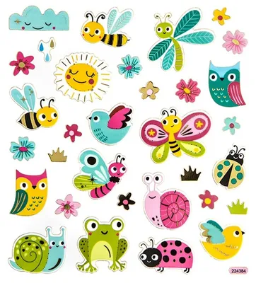 Image de Autocollants « Prairie » (32 pièces) - Dalprint dpCraft