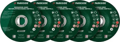 Produktbild von PARKSIDE Schruppscheiben-Set 125 mm für Metall Winkelschleifer 5-teilig