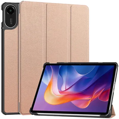 Image de Pour Xiaomi Redmi Pad 2 4G 11 pouces 2025, étui Wake UP Smart Cover à 3 volets pour tablette, couleur or rose