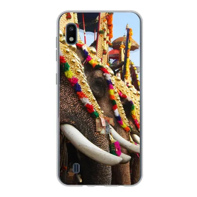 Produktbild von MuchoWow® Handyhülle Schutzhülle Hülle für Samsung Galaxy A10 Elefant - Parade - Tiere Silikon Softcase Handy Hülle - Schutzhülle