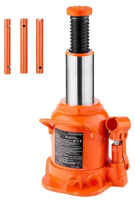 Productafbeelding van Hydraulische flessenkrik, draagvermogen 20 ton, verstelbare hoogte 6,69-12,6 inch, 3-delige handgreep, lichtgewicht ontwerp, duurzaam gelast staal