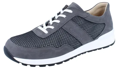 Produktbild von FINN COMFORT Prezzo Herren Halbschuhe grau Nubukleder Mesh - Größe: UK 7,5