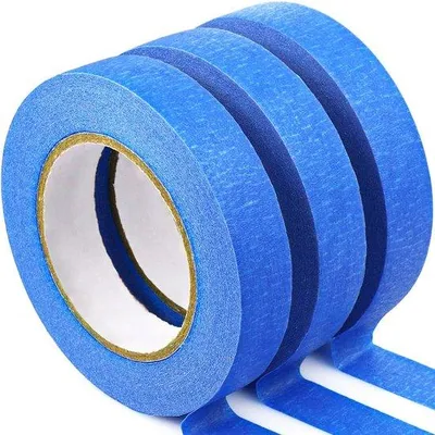 Productafbeelding van Schildertape 24 mm x 50 m - 3 x Schildersblauwe Crêpetape voor Schilderwerk en Renovaties