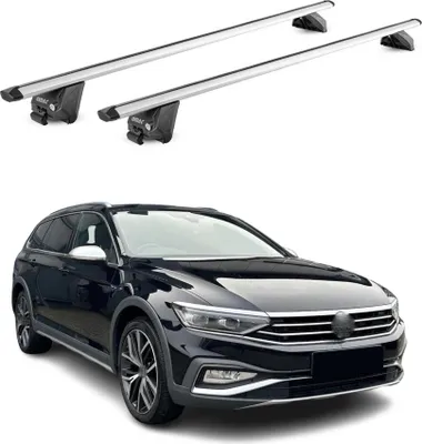 Obrázek produktu pro Střešní nosič pro VW Passat Variant Alltrack B8 2014-2025 100 kg hliník stříbrný 2x ABE