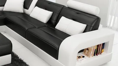 Produktbild von Polster Ecksofa Sofa Couch Wohnlandschaft Leder Eck Sofas Garnitur  jvmoebel ®
